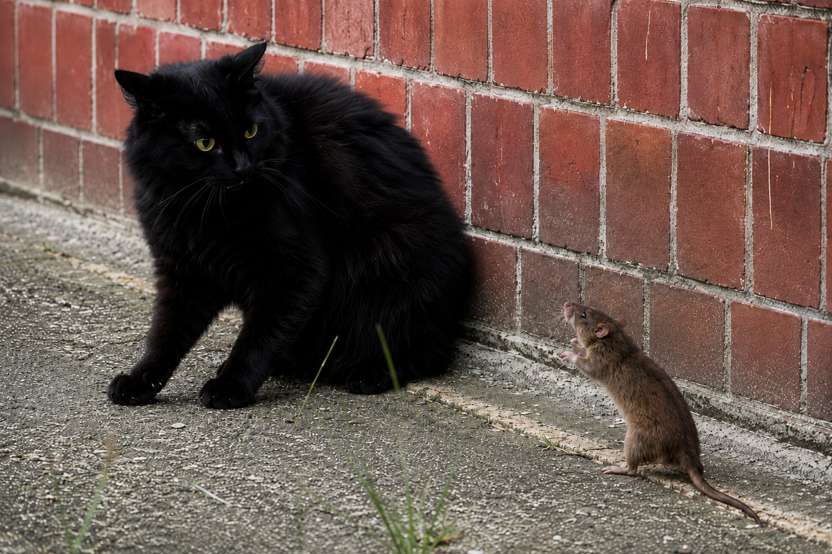 Can a rat attack a cat