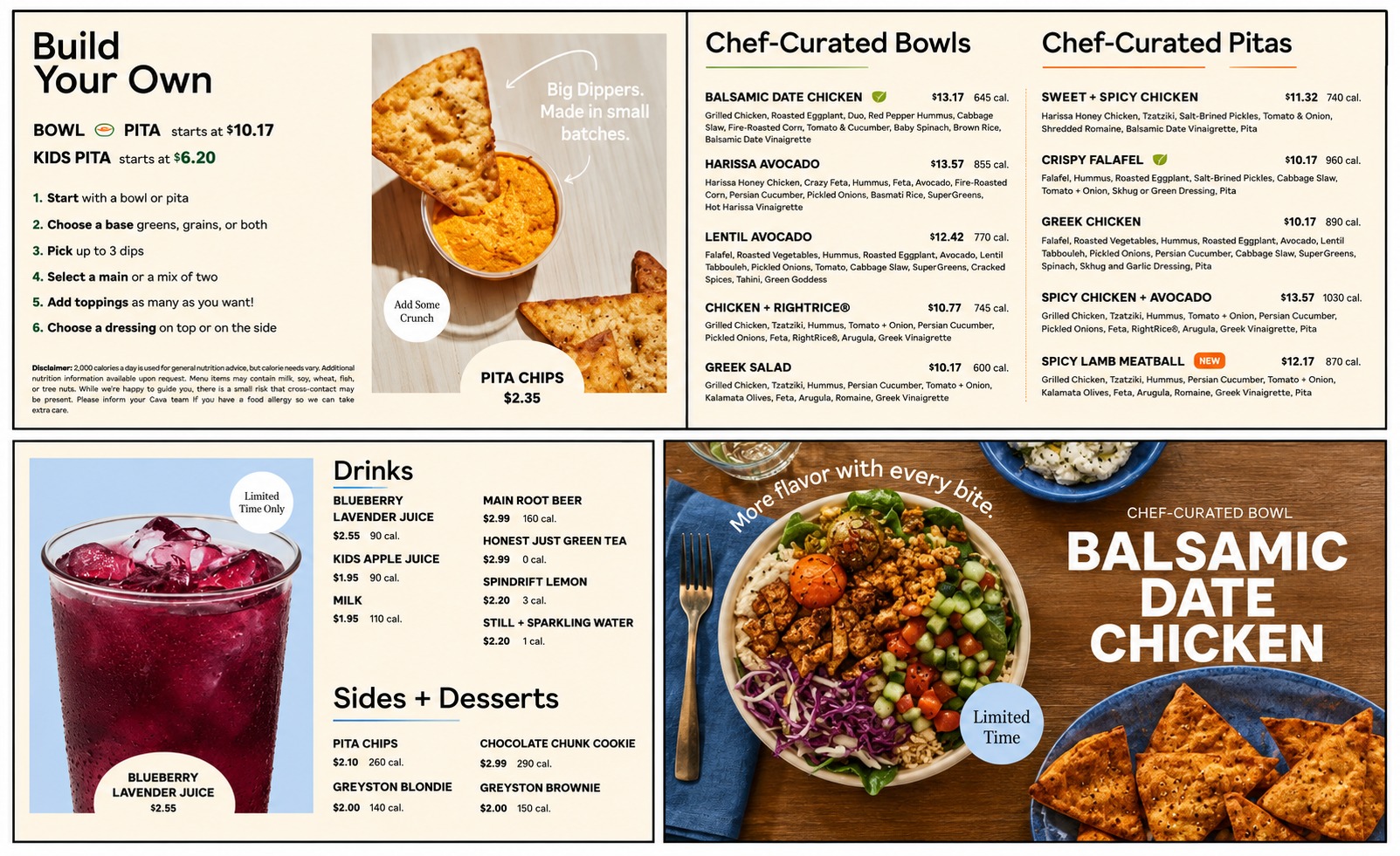 Cava Menu with Prices
